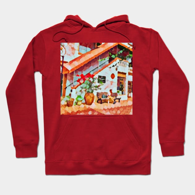 Belair Courtyard Cocoa Village, FL Hoodie by AJDesignsstuff